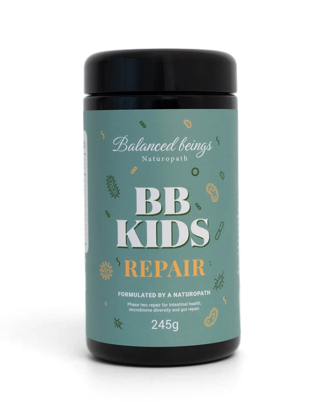 BB Kids Repair supplement container on a white background
