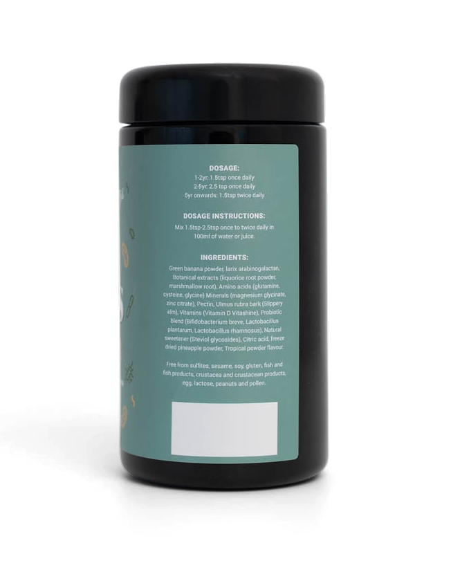 BB Kids Repair container, side label detail